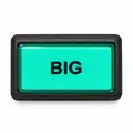 Illuminated Rectangular BIG Zippy Switch Button (Green) - Arcade & Amusement Game Push Button view 1