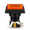 Illuminated Rectangular DOUBLE Zippy Switch Button - Arcade & Amusement Game Push Button view 2