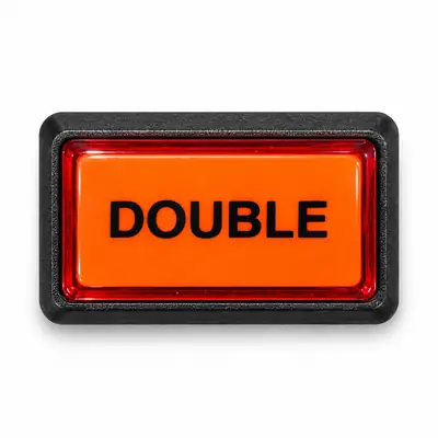 Illuminated Rectangular DOUBLE Zippy Switch Button - Arcade & Amusement Game Push Button