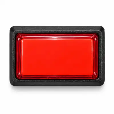 Illuminated Rectangular Red Zippy Switch Button - Arcade & Amusement Game Push Button