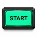 Illuminated Rectangular START Zippy Switch Button (Green) - Arcade & Amusement Game Push Button view 1