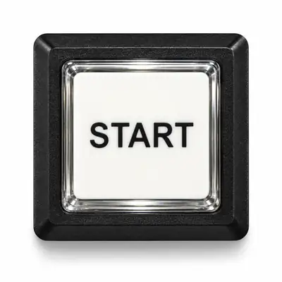 Illuminated Square START Zippy Switch Button - Arcade & Amusement Game Push Button