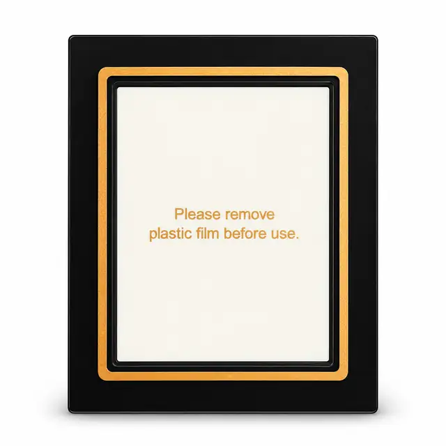Decal 003 - Black and Gold Bill Validator Bezel Frame Decal