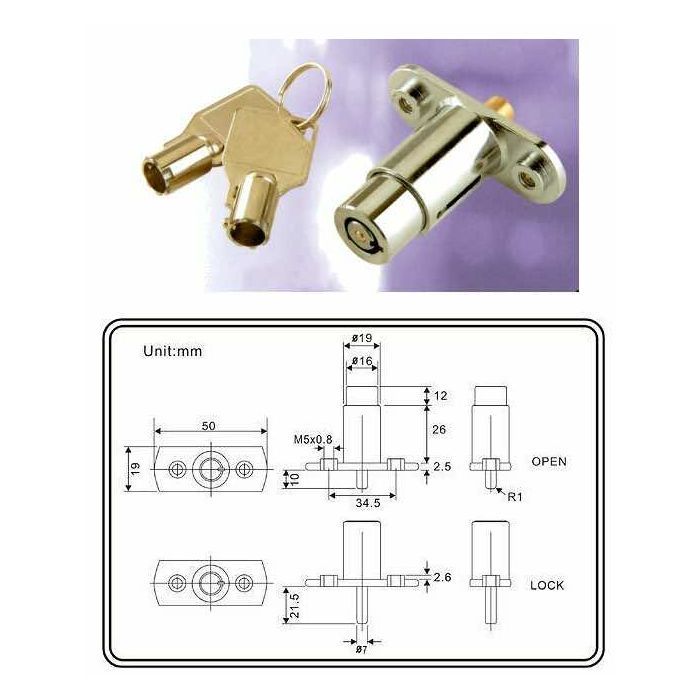 ED-006K Push Lock0 ED-006K Push Lock0