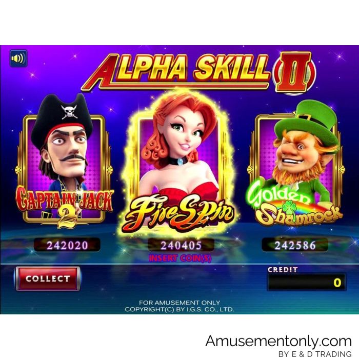 Alpha Skill 2 - Skill/Nudge/U Pick - Multigame by IGS0 Alpha Skill 2 - Skill/Nudge/U Pick - Multigame by IGS0