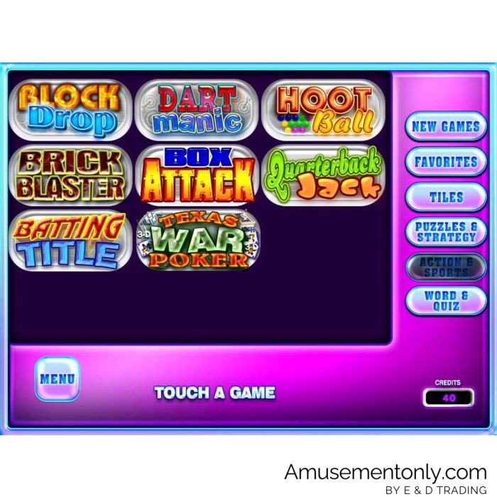 Game Gallery Touchscreen Multi Game Kit0 Game Gallery Touchscreen Multi Game Kit0